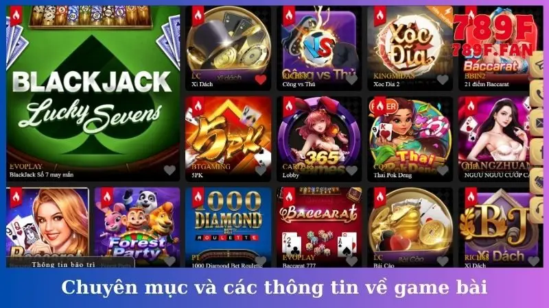 Chuyên mục và các thông tin về game bài